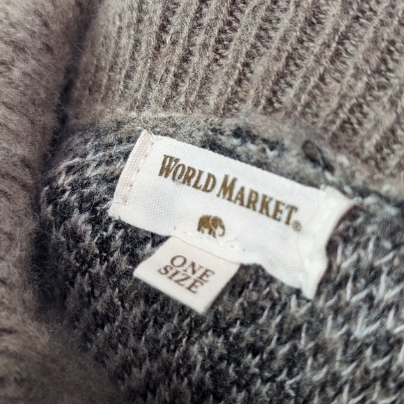 World Market Sweater Womens Oversized Brown Leopard Cheetah Tunic Pullover - Picture 3 of 11